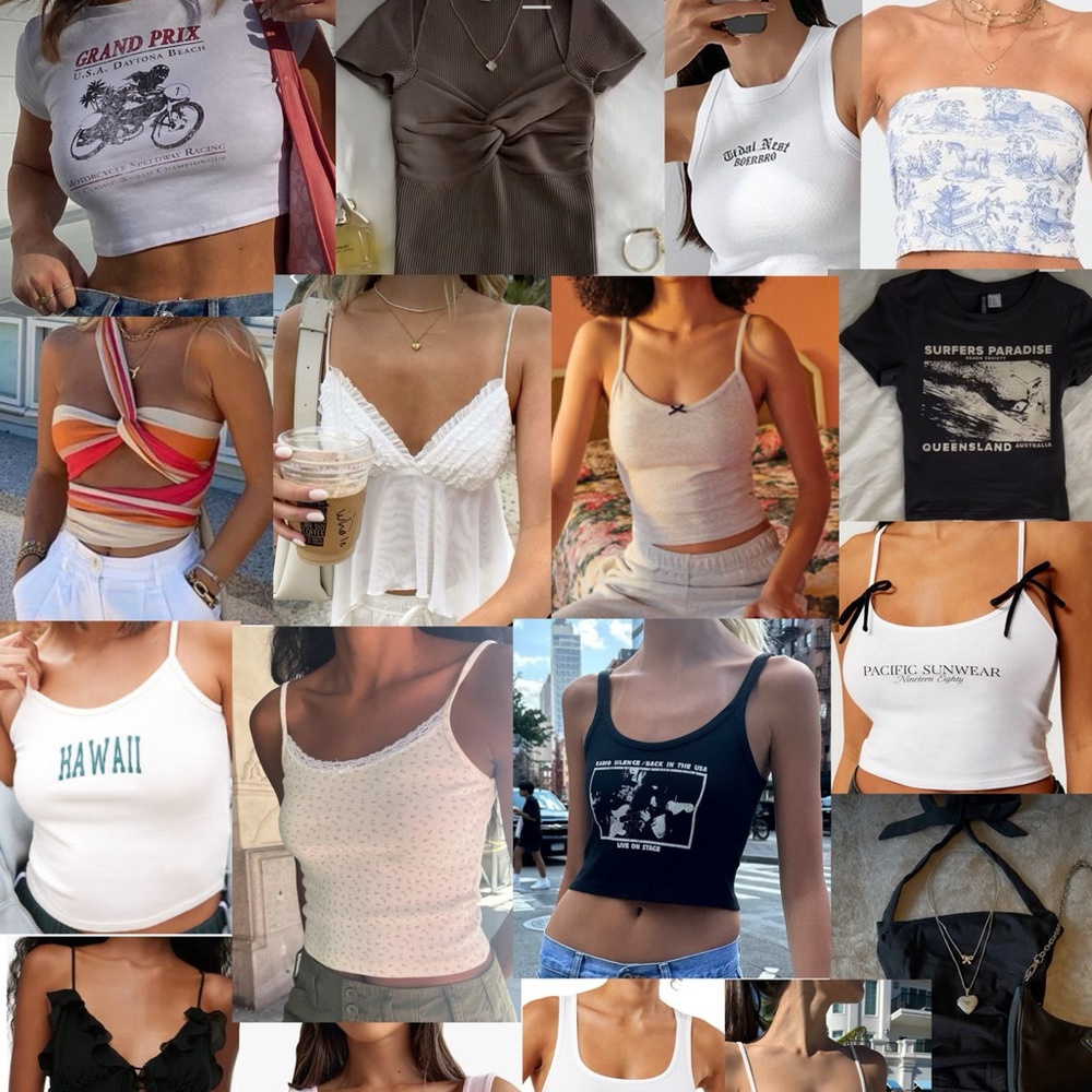 ISO any cute summer college tanks and crop tops!